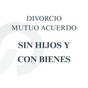 Divorcio mutuo acuerdo sin hijos y con bienes
